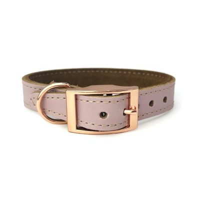 Skye & Murphy Leather Collar Blush - HugglePets