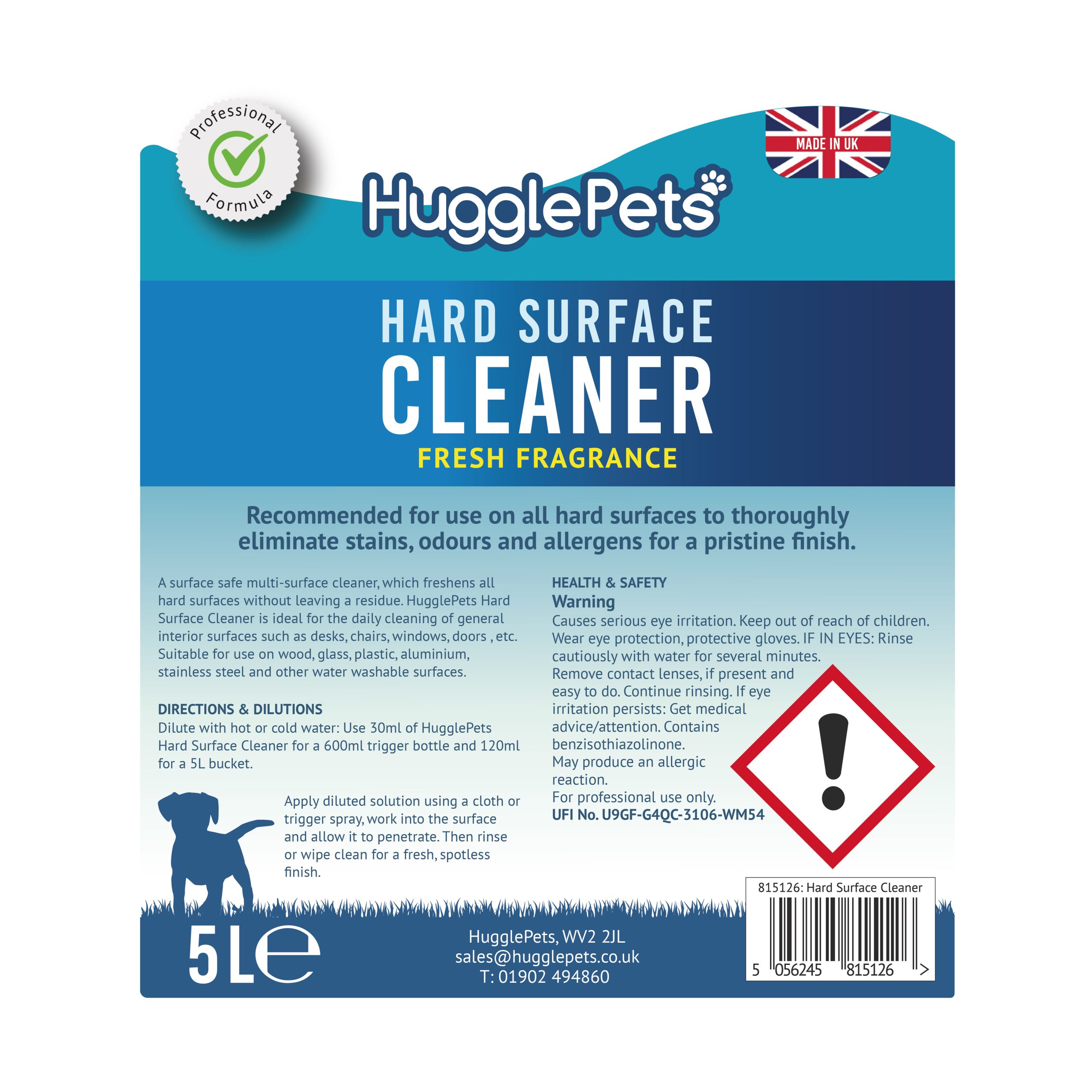 HugglePets Professional Hard Surface Cleaner