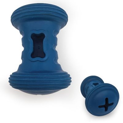 HugglePets Tactical K9 Natural Rubber Treat Dispenser Dumbell Dog Toy