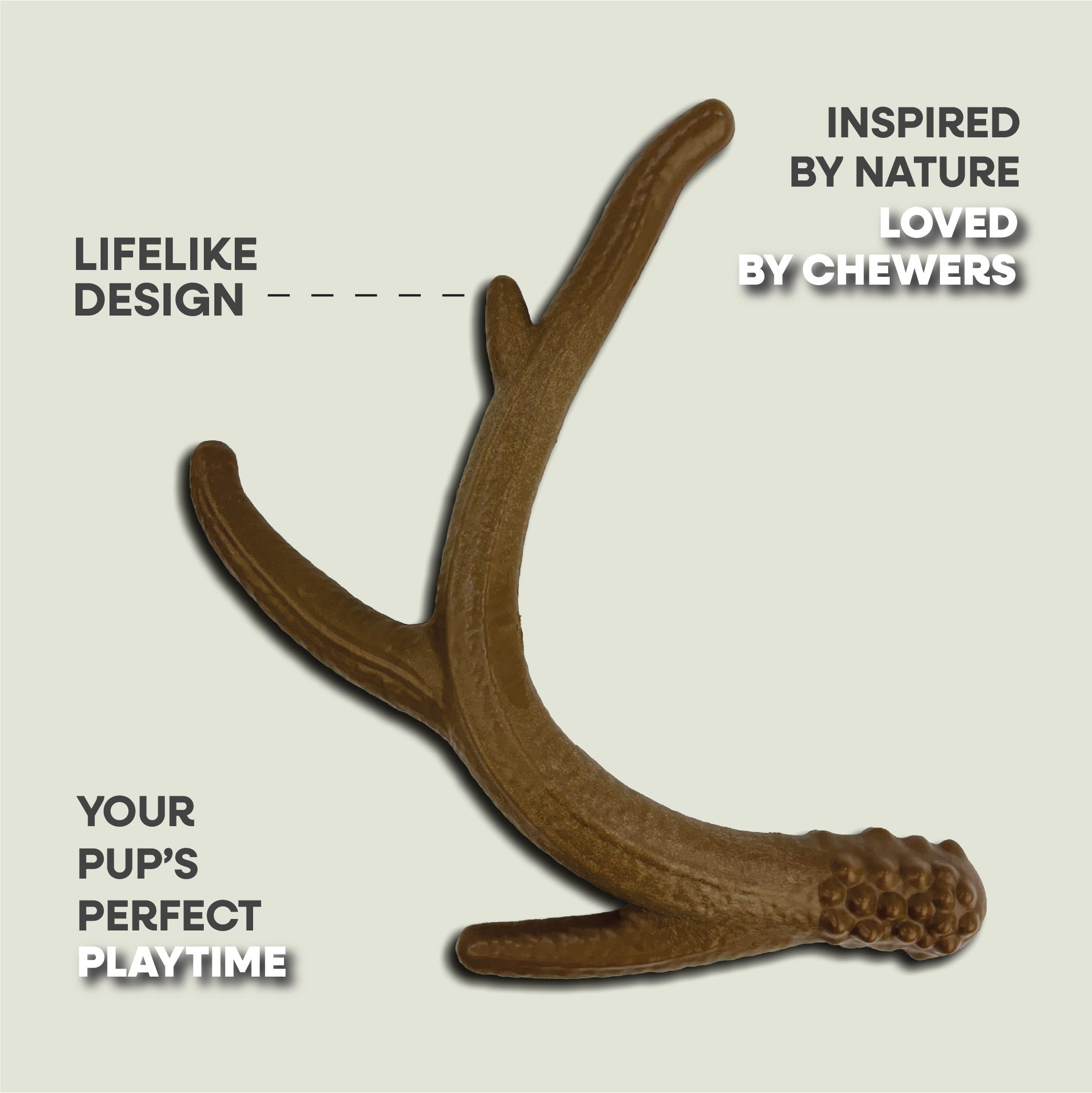 HugglePets Legacy Nylon Antler Dog Toy - Image 3