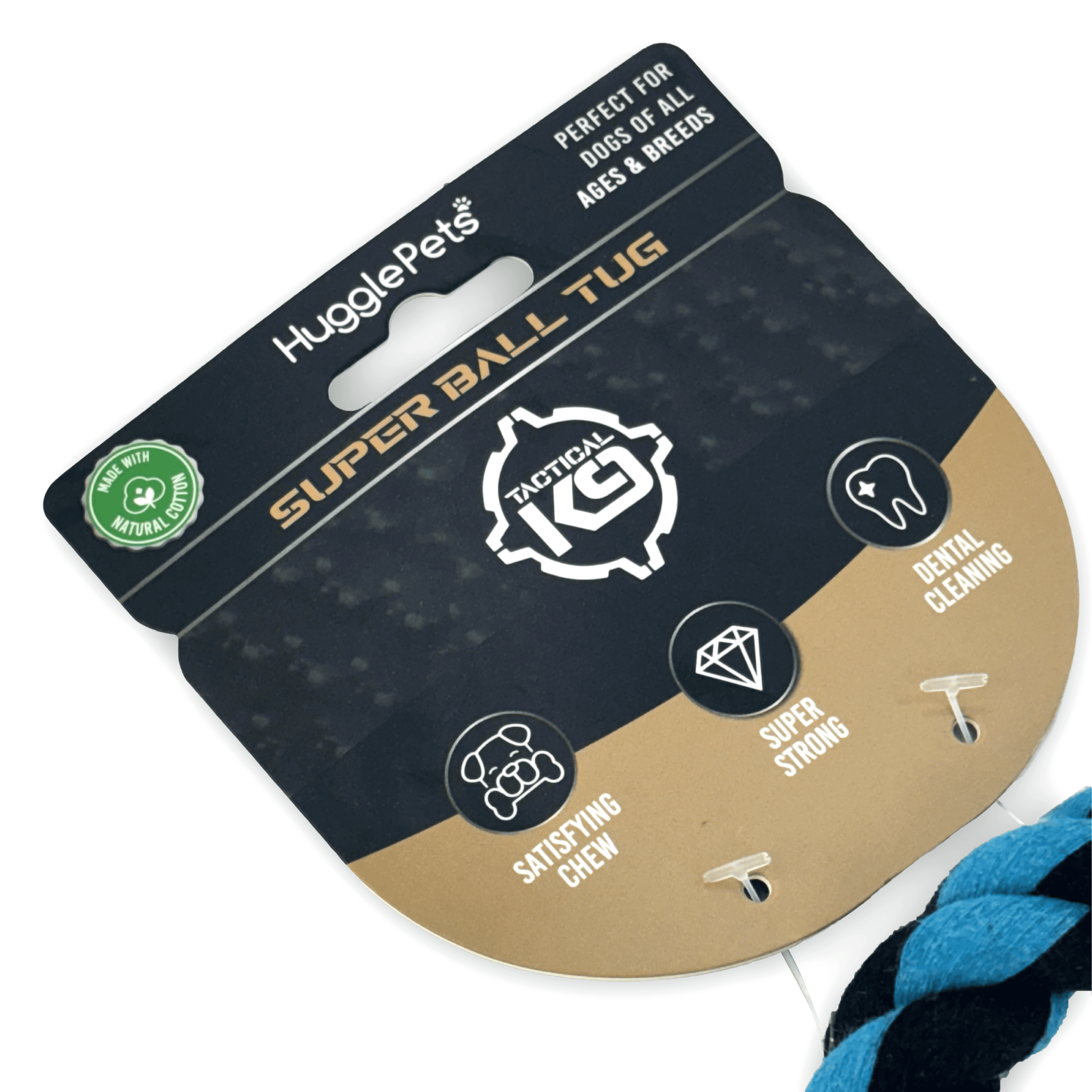 HugglePets Tactical K9 Super Ball Tug Dog Toy
