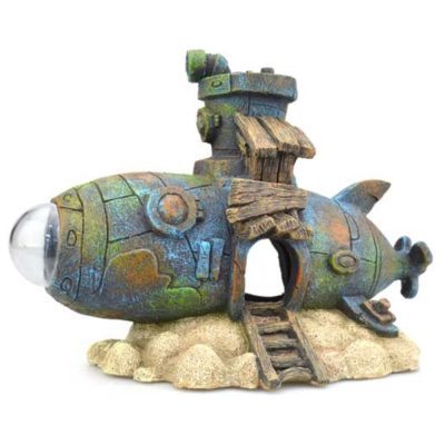 Aqua One Aquarium Ornament - Submarine House with peek-a-boo window
