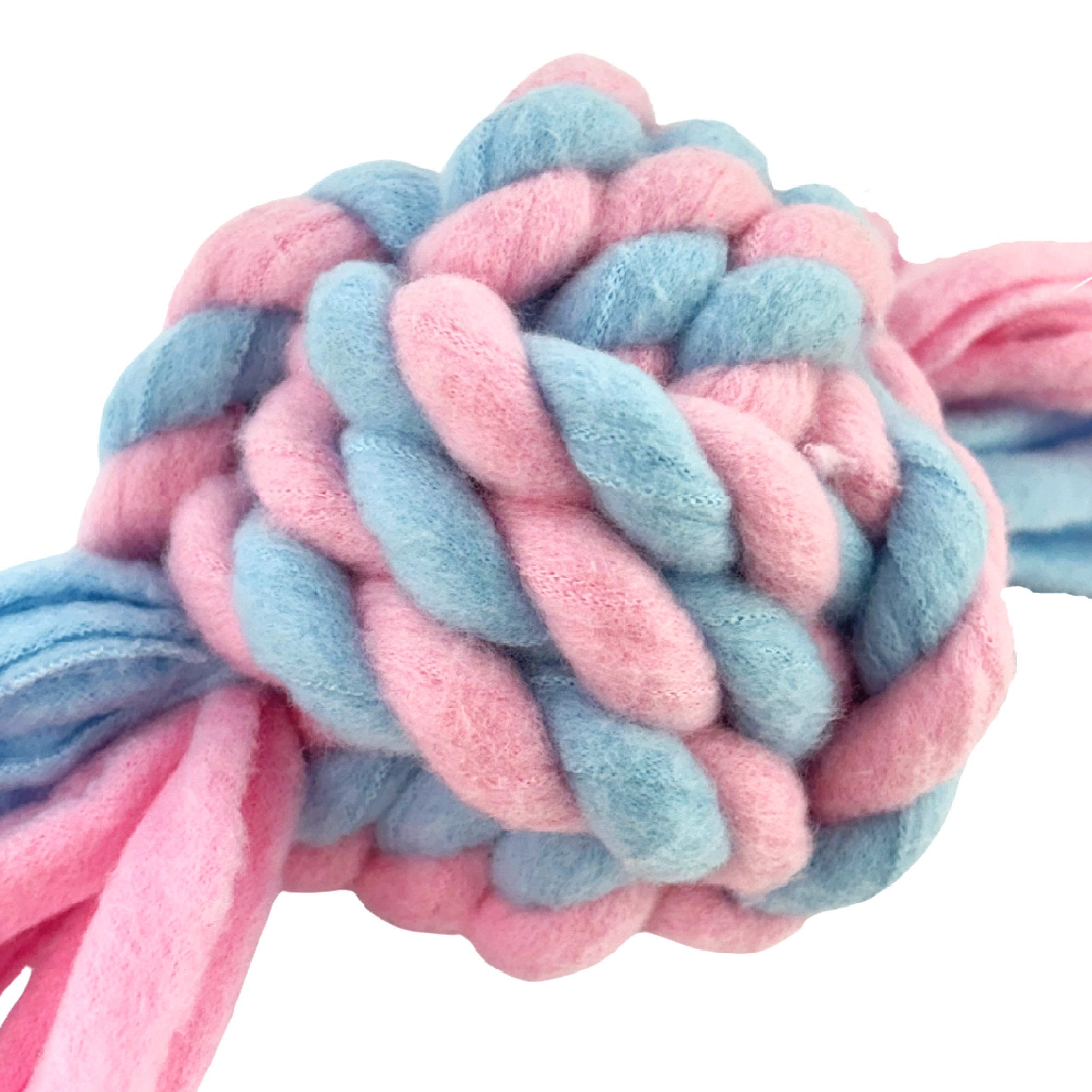 HugglePets Skye & Murphy Fleece Rope Ball Dog Toy