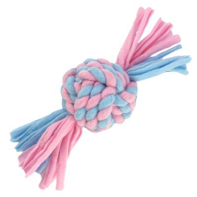 HugglePets Skye & Murphy Fleece Rope Ball Dog Toy