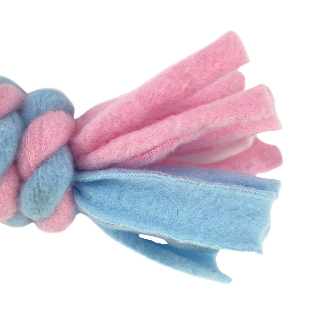 HugglePets Skye & Murphy Fleece Rope Tugger Dog Toy
