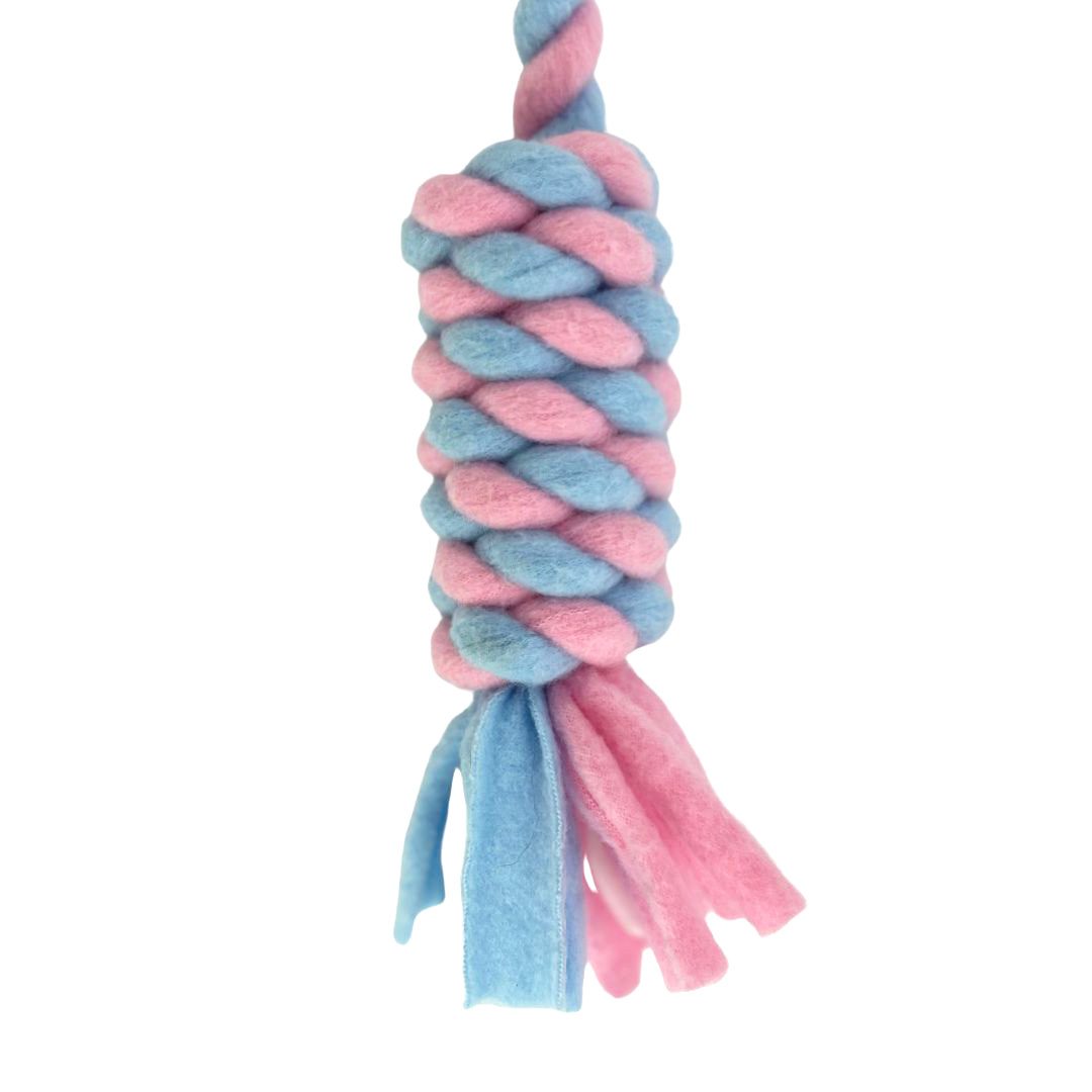 HugglePets Skye & Murphy Fleece Rope Tugger Dog Toy