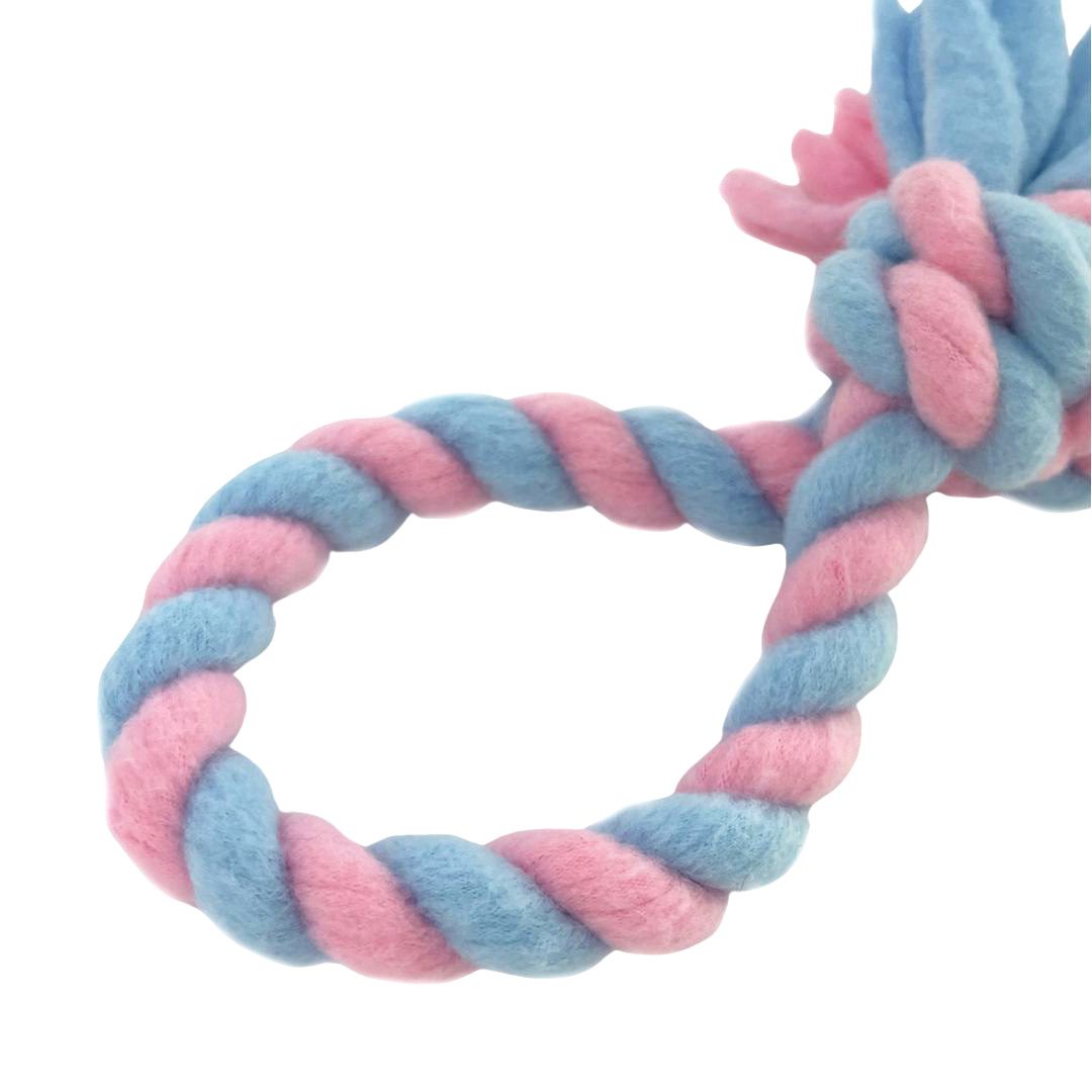 HugglePets Skye & Murphy Fleece Rope Tugger Dog Toy