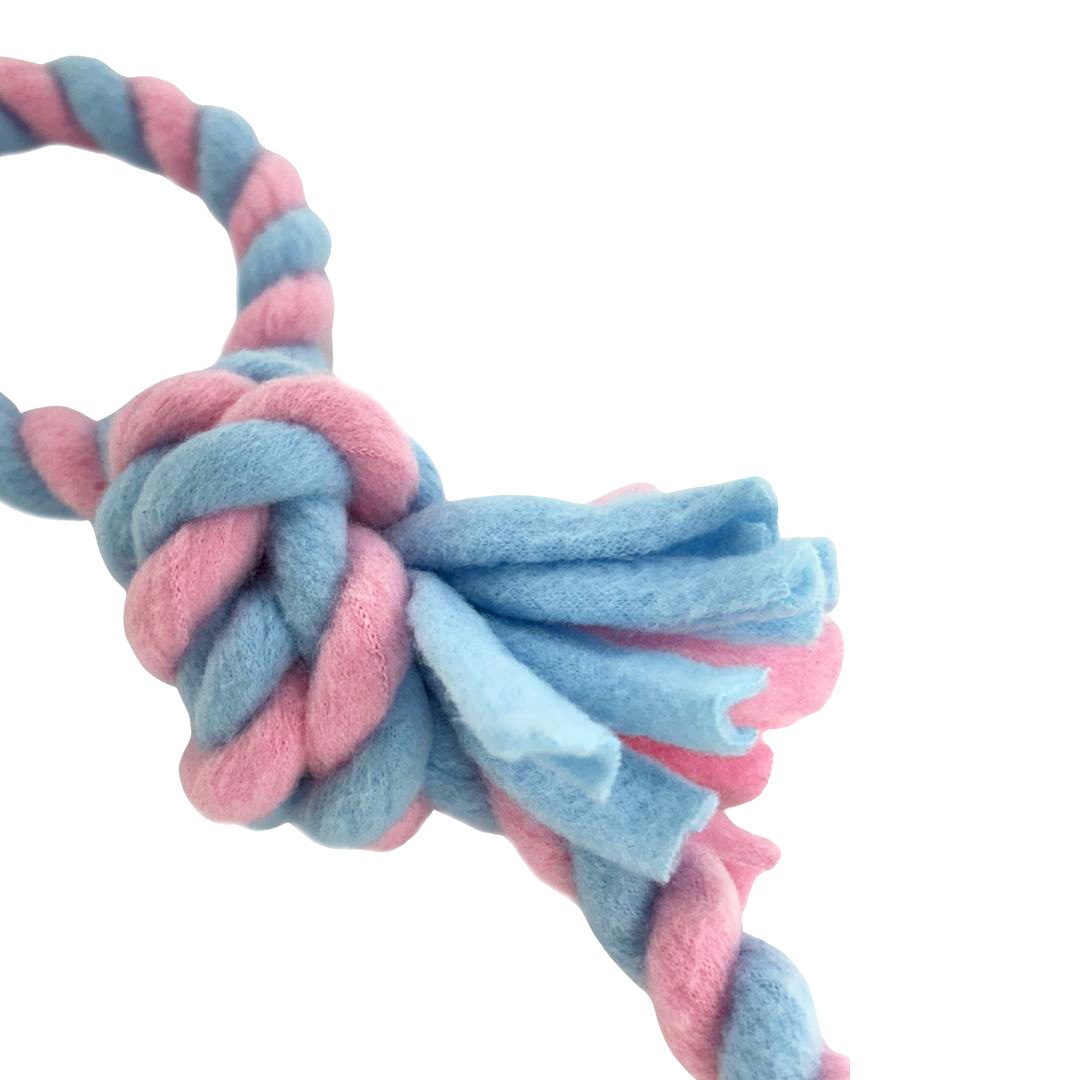 HugglePets Skye & Murphy Fleece Rope Tugger Dog Toy