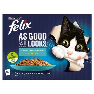 Felix As Good As it Looks Ocean Feasts Wet Cat Food 12x85g - HugglePets