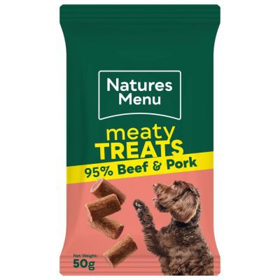 Natures Menu Real Meaty Dog Treats Beef - HugglePets