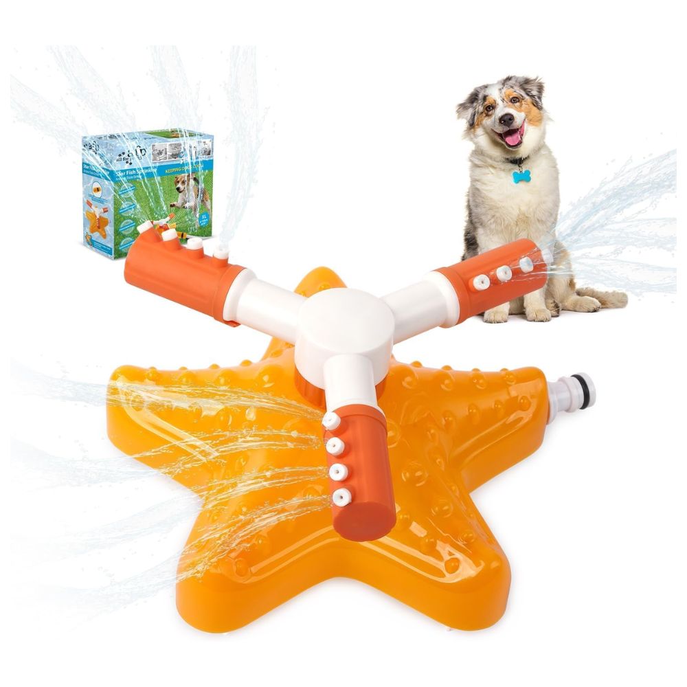 All For Paws Chill Out Starfish Sprinkler Dog Toy - HugglePets