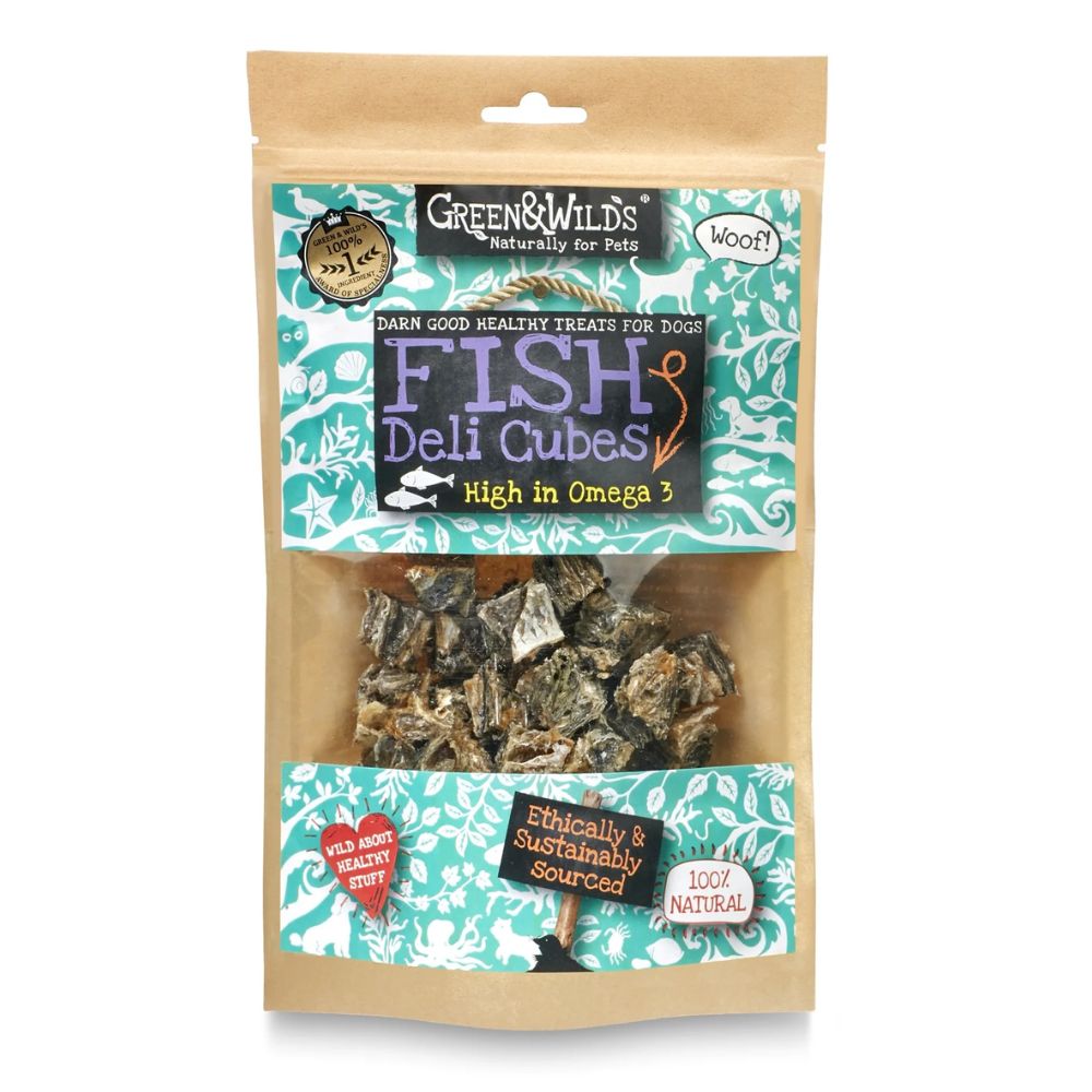 Green & Wilds Fish Deli Cubes 75g - HugglePets
