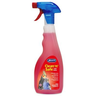 Johnson's Clean ‘n’ Safe Disinfectant Cage Bird Spray 500ml