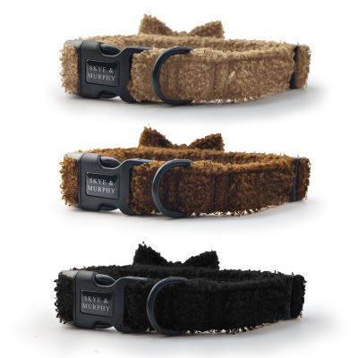 HugglePets Skye & Murphy Teddy Dog Collar & Bow Tie Set