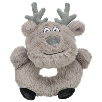 Trixie Plush Reindeer Ring Dog Toy - HugglePets