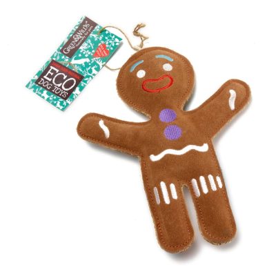 Jean Genie the Gingerbread Person, Eco Dog Toy - HugglePets