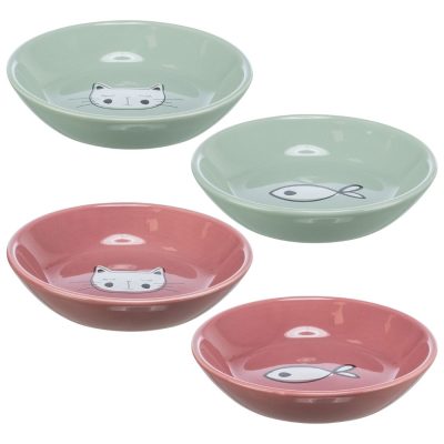 Trixie Flat Ceramic Cat Bowl - HugglePets