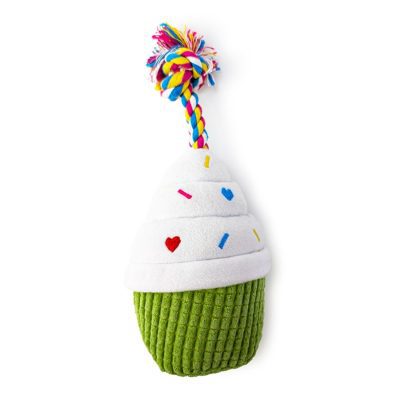 HugglePets Party Pup Cupcake Squeaky Dog Toy