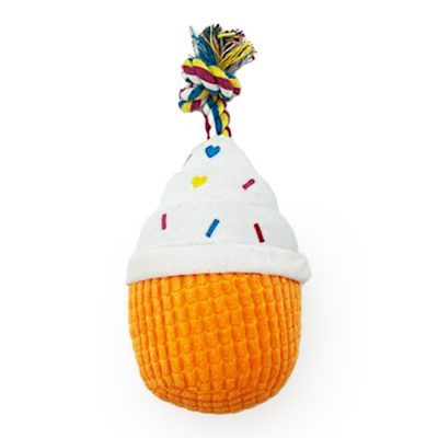 HugglePets Party Pup Cupcake Squeaky Dog Toy