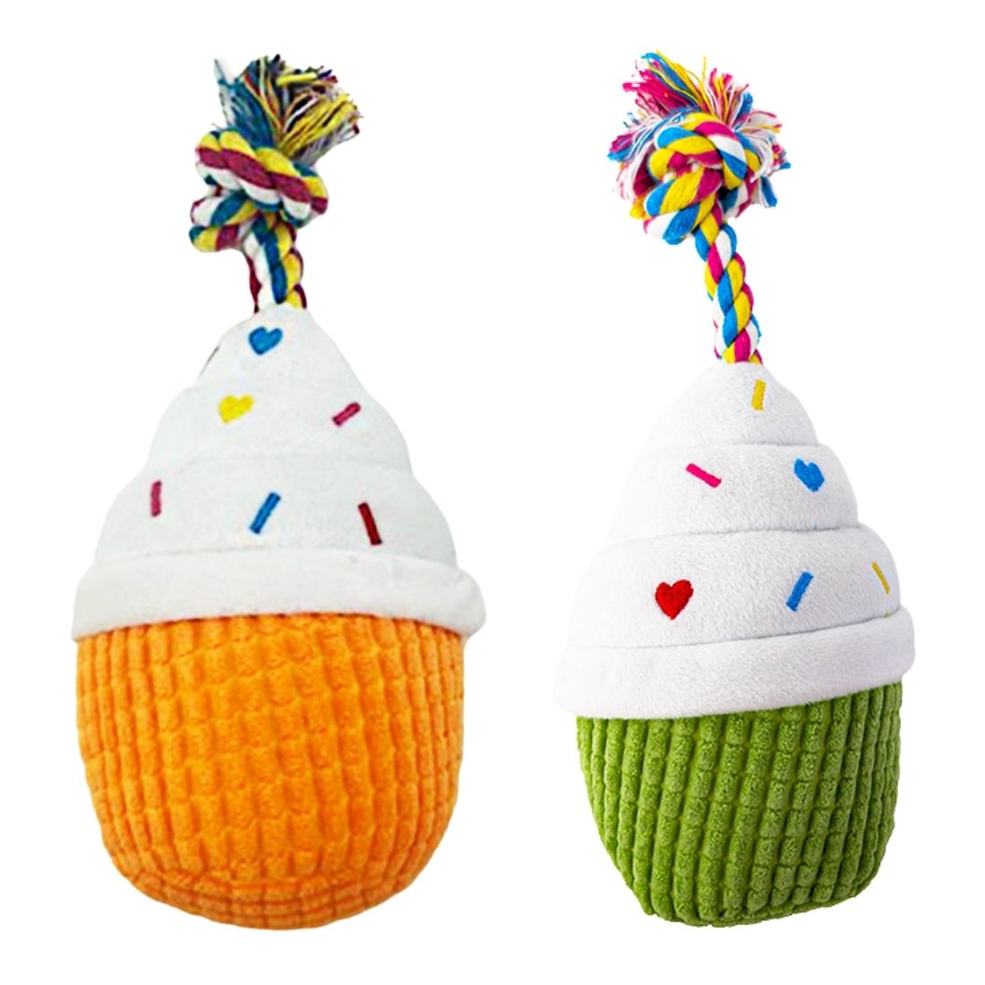HugglePets Party Pup Cupcake Squeaky Dog Toy