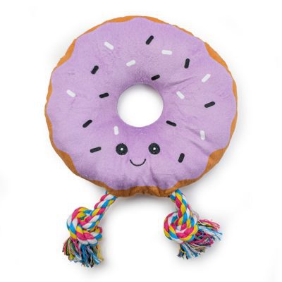 HugglePets Party Pup Donut Squeaky Dog Toy