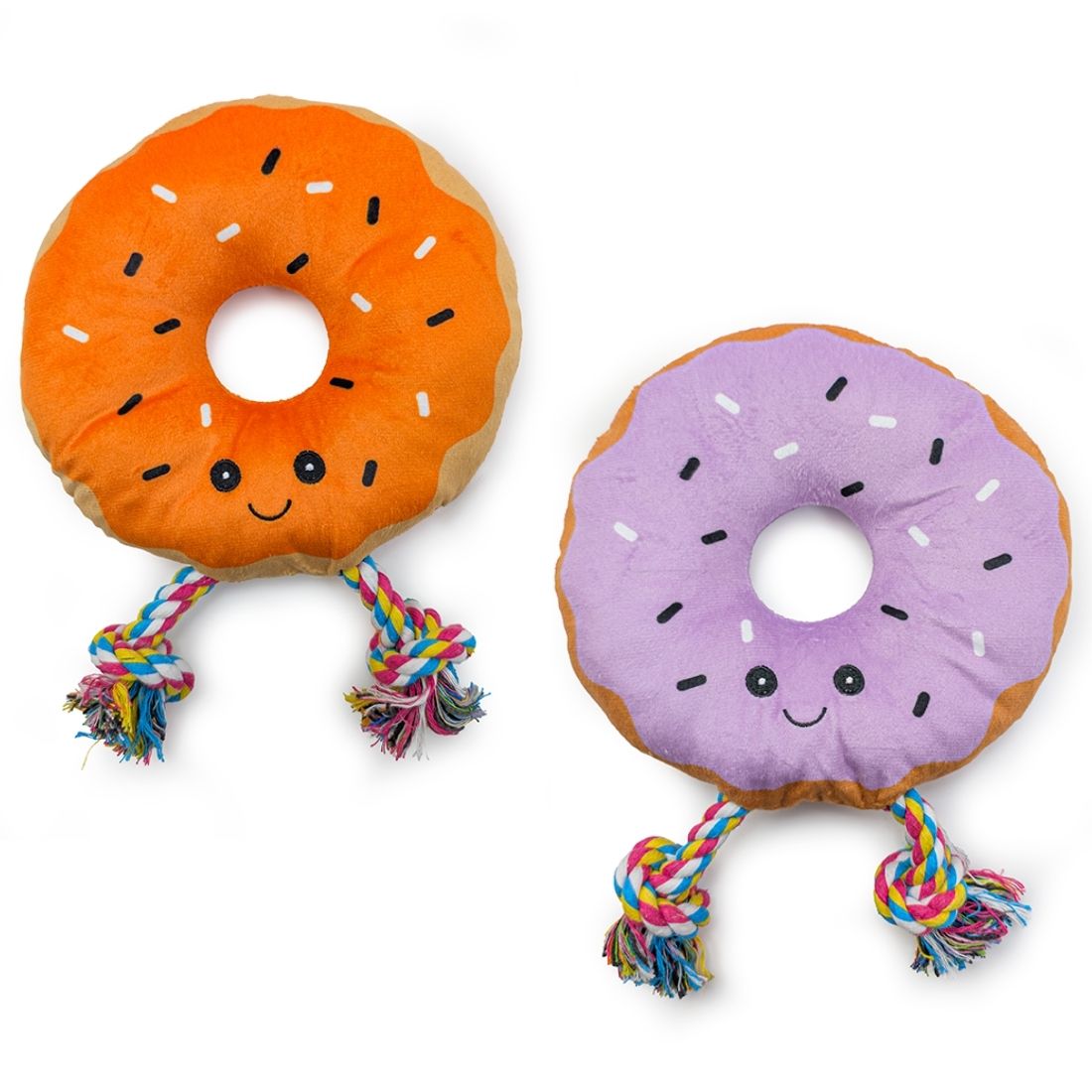 HugglePets Party Pup Donut Squeaky Dog Toy