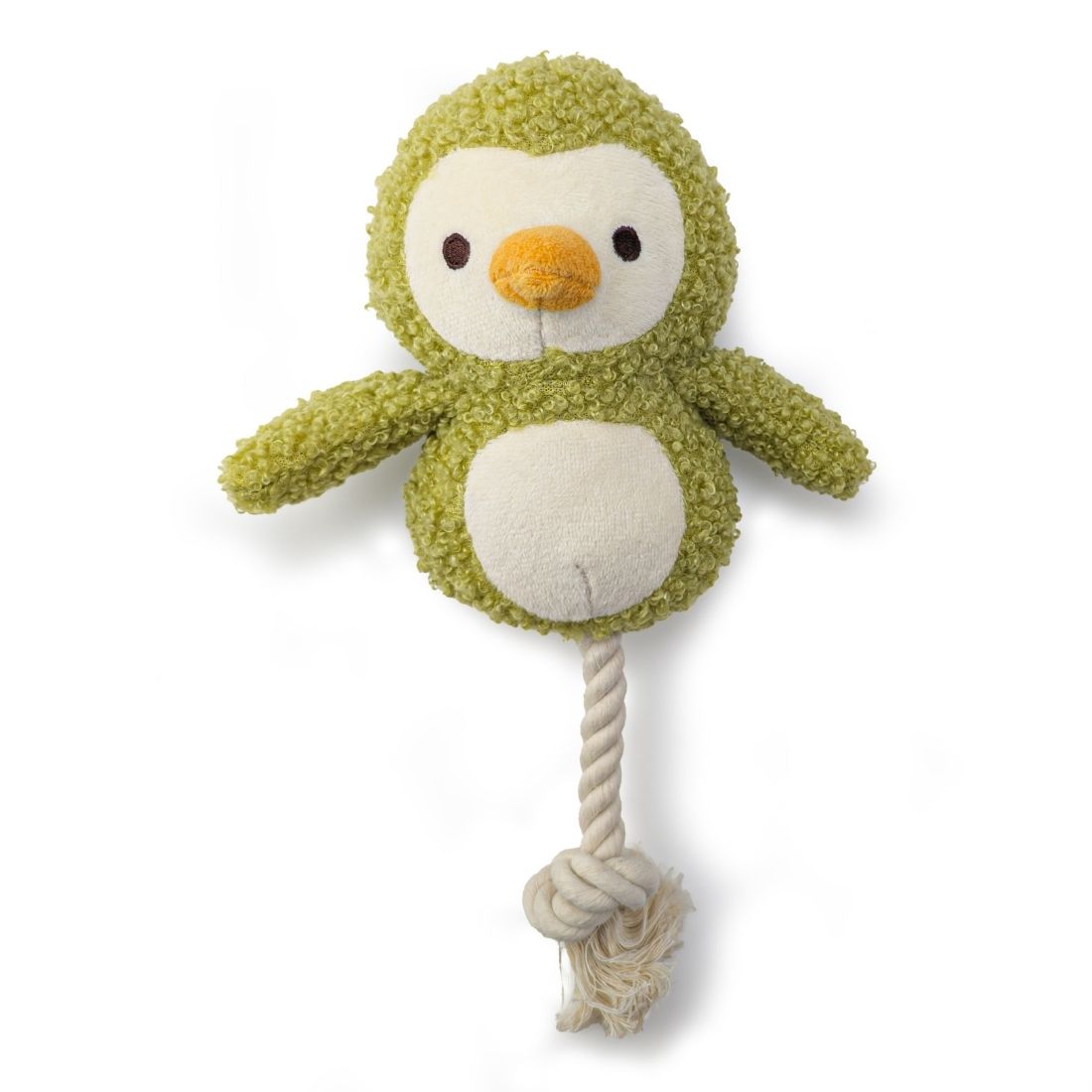 HugglePets Tiny Tails Ropey Penguin Percy Squeaky Puppy Toy