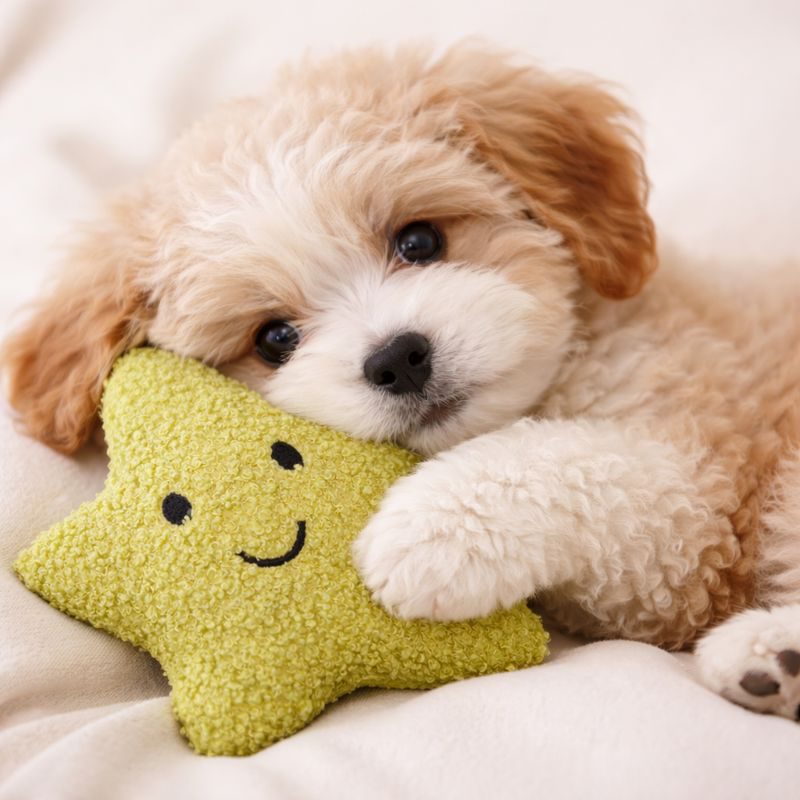 HugglePets Tiny Tails Stella Star Squeaky Puppy Toy