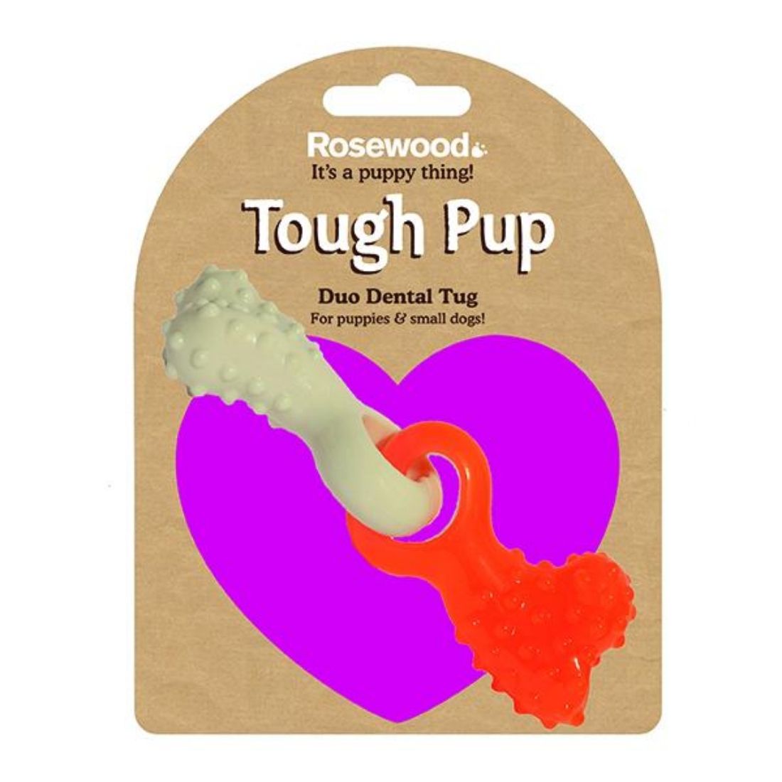Rosewood Tough Duo Dental Tug Puppy Bone - HugglePets