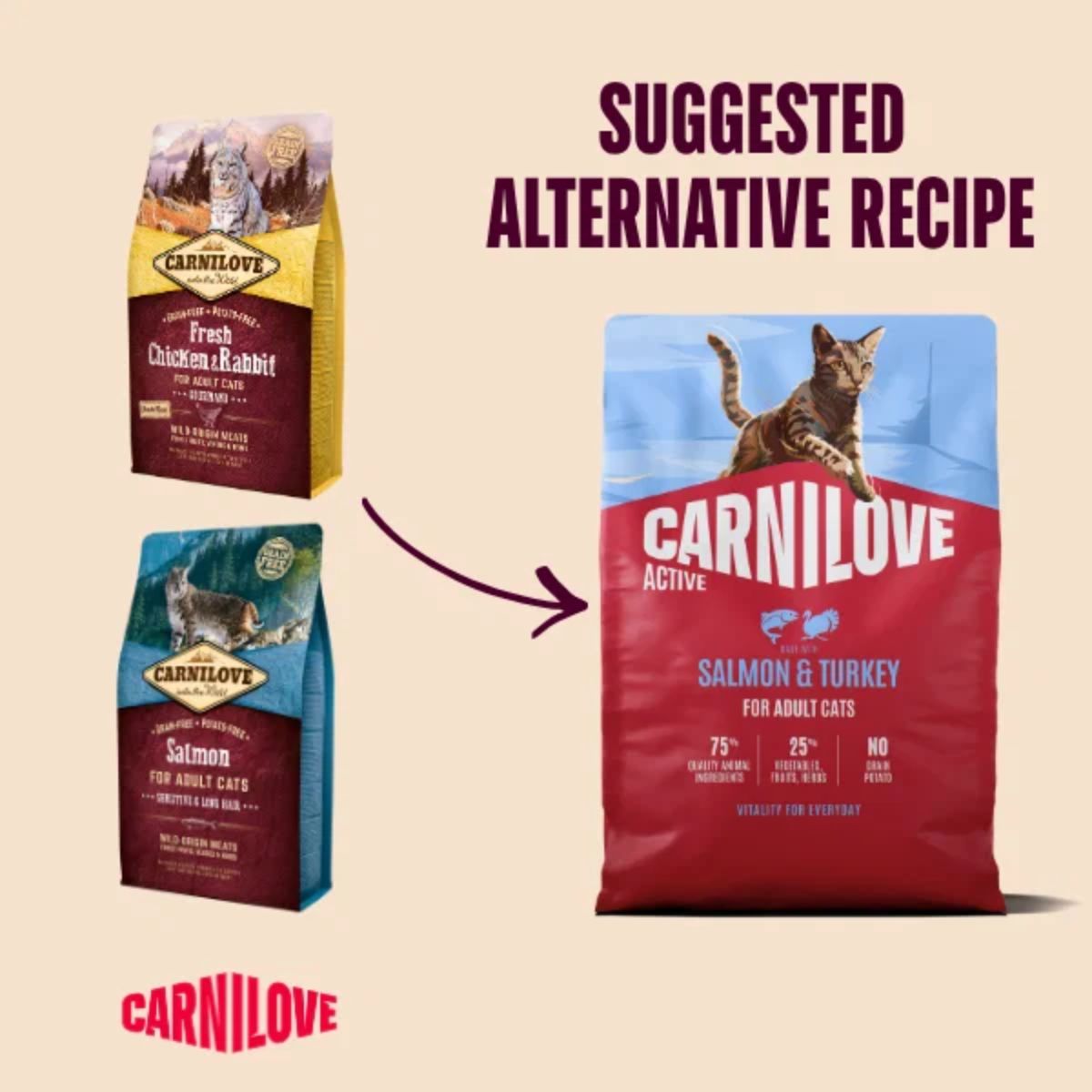 Carnilove Active Salmon & Turkey Cat Food - Image 5