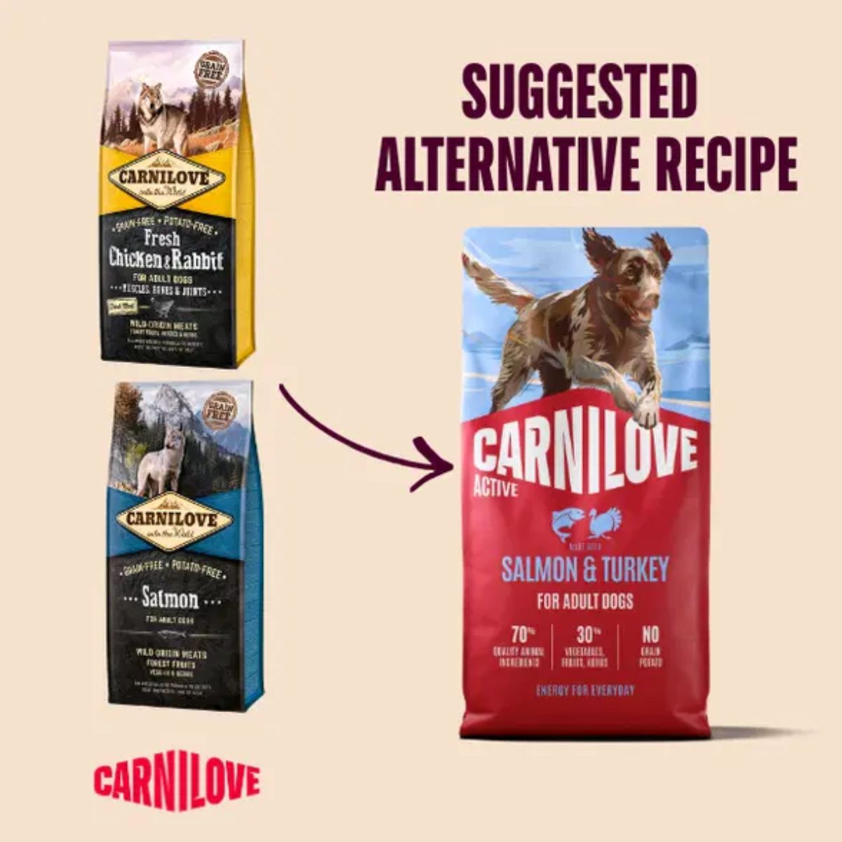 Carnilove Active Salmon & Turkey Dog Food - Image 6